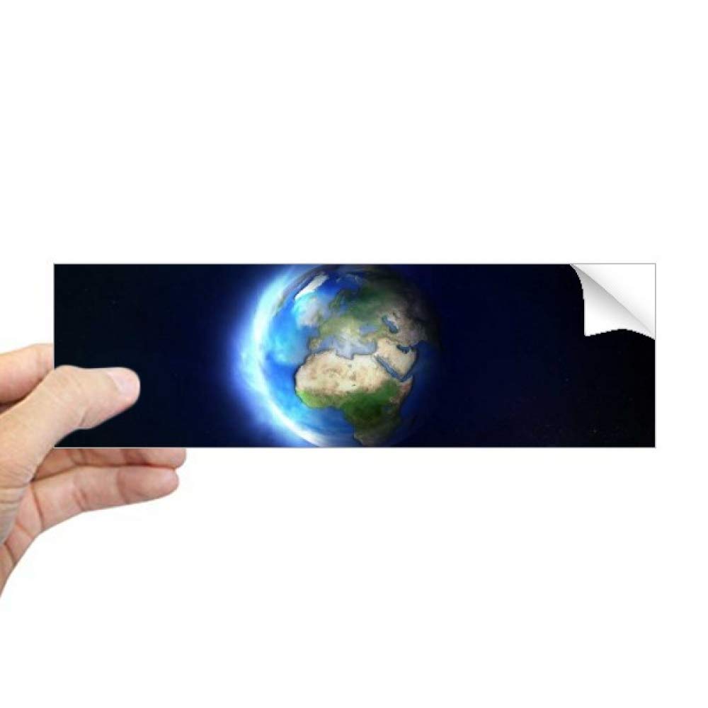 Sticker rectangulaire fenêtre Terre bleu blanc autocollant décoratif vitrage