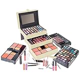 Picture of SHANY All In One Makeup Set, 67 Colors Eyeshadow, Blushes, Face Powder, Lipstick, Eye liners, Make up Pencils and Cosmetics Mirror - Makeup Kit With Reusable Beauty Organizer Train Case - White