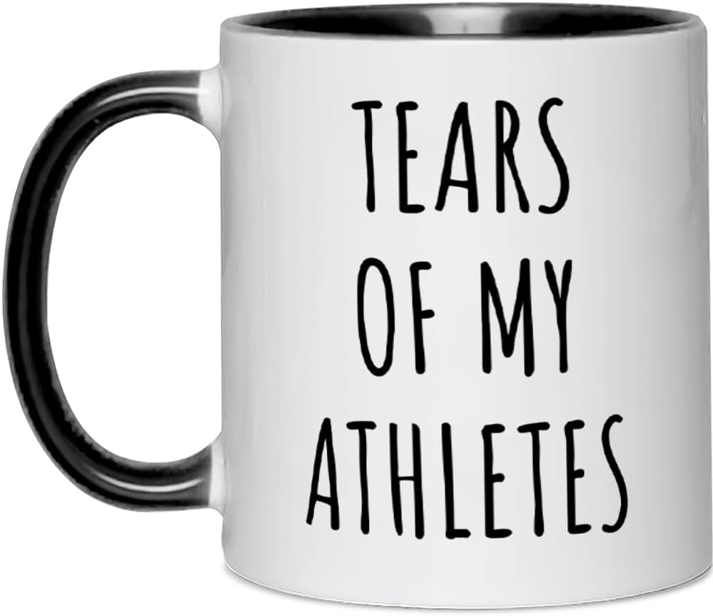 Funny Gifts for Coach,Tears of My Athletes Coffee Mug, Birthday Christmas Retirement Gifts for Sports Coach Trainer Soccer Football Basketball Tea Cup 11 OZ