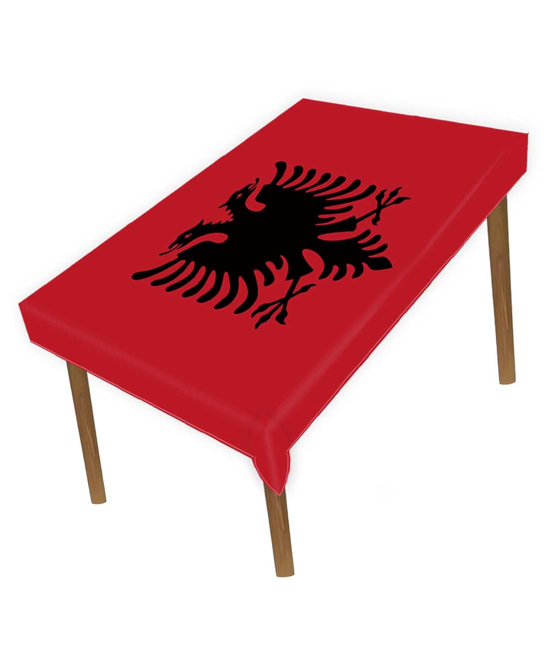 Petite Pine 60×82 Inch Rectangle Albania Flag Polyester Tablecloth,Large 5×6.8 FT Albanian Runner Decoration,Table colth Cover For Outdoor Picnic Kitchen Dining Home Decor Holiday Camping