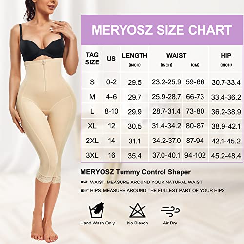 Meryosz Butt Lifter For Women Thigh Slimmer Shapewear High Waist Trainer Panties Tummy Control Body Shaper Compression Shorts (Beige, L) #TOP5