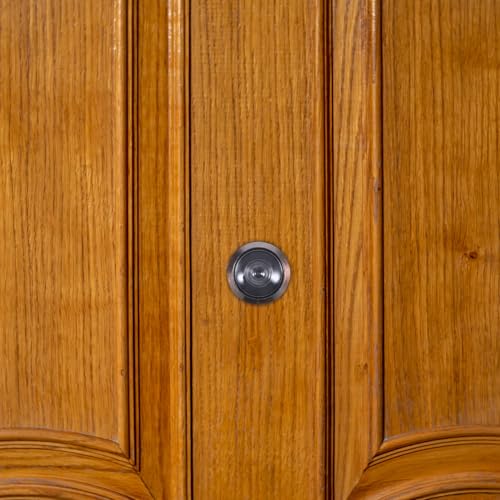 Uonlytech mirilla de puerta de seguridad con ángulo ancho de 220 grados, cubierta de privacidad, instalación fácil, diámetro estándar miniatura 6