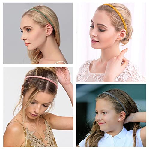 Wovowovo 7Mm Thin Headbands For Women, 12 Pcs Plastic Headband With Teeth Head Bands Combing Hairbands Hair Accessories For Girls, Teens And Women #TOP2
