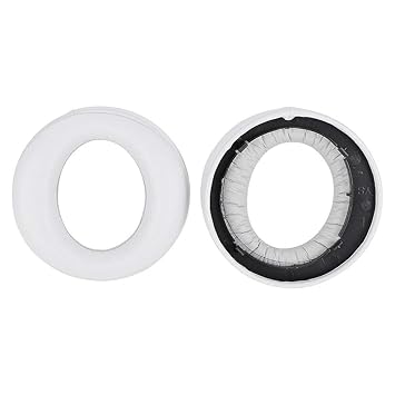 Replacement Ear Pads Soft and Comfortable Memory Sponge Earpad Cover for Sony PS3 PS4 7.1 Gold Headphones (White)