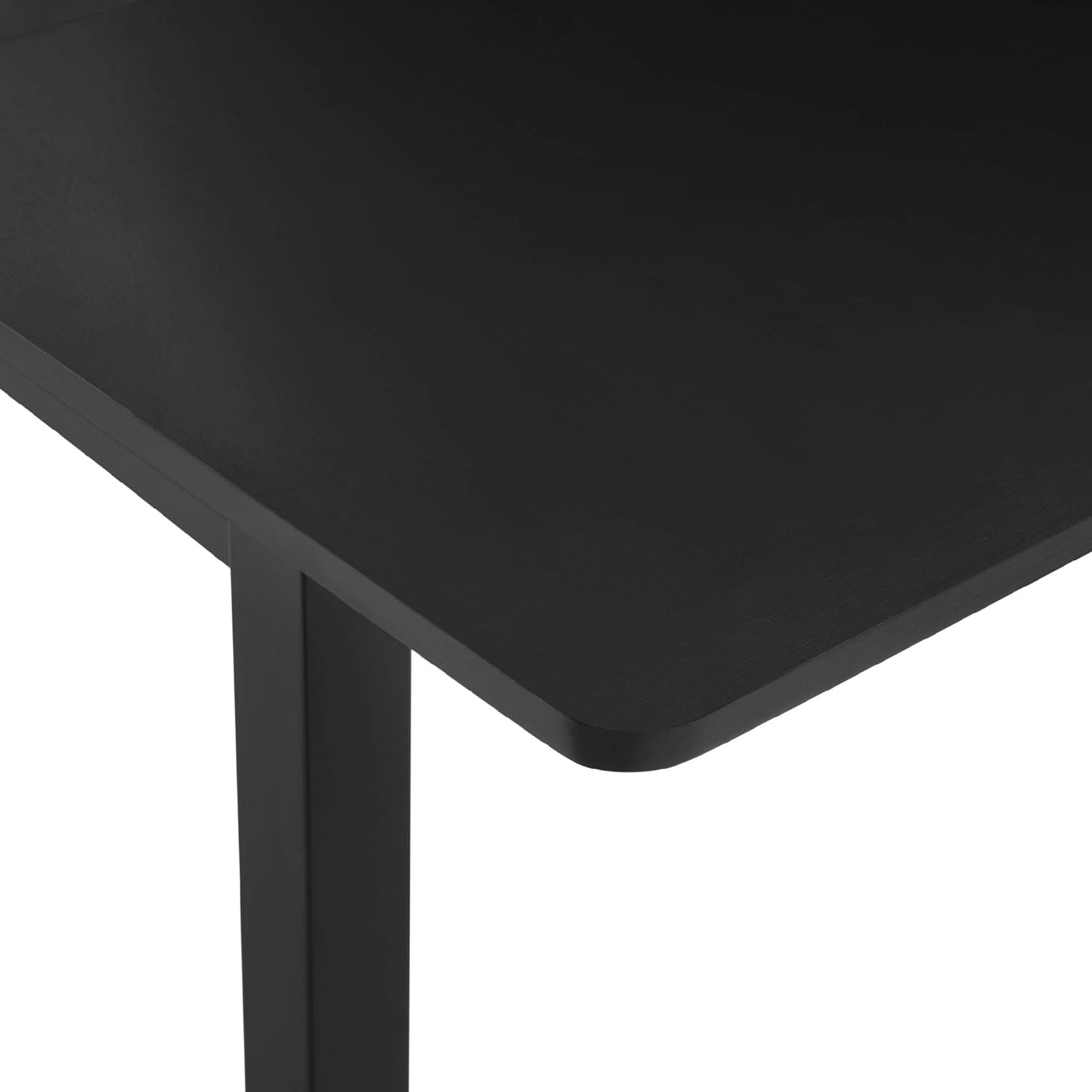 lapday Extendable Dining Table,Wooden Kitchen Table,for Lining Room, Working Office, Home Living Room(59.8"×29.5"×29.9"). (Black)
