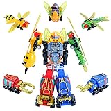 FULIM Transforming Toys - 5-in-1 Insect Transform Robot Kids Toys with Pull-Back Action - Easy Defor