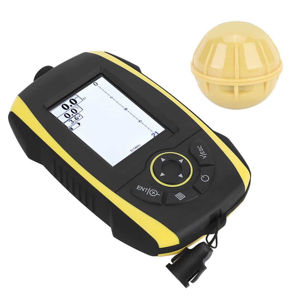 Kikumi FF288W Rilevatore Sonar Ecoscandaglio Wireless con Schermo a Colori 433 MHz Portata 100 M Profondità 40 M Allarme Pesce per Barca da Pesca in Kayak Sul Ghiaccio