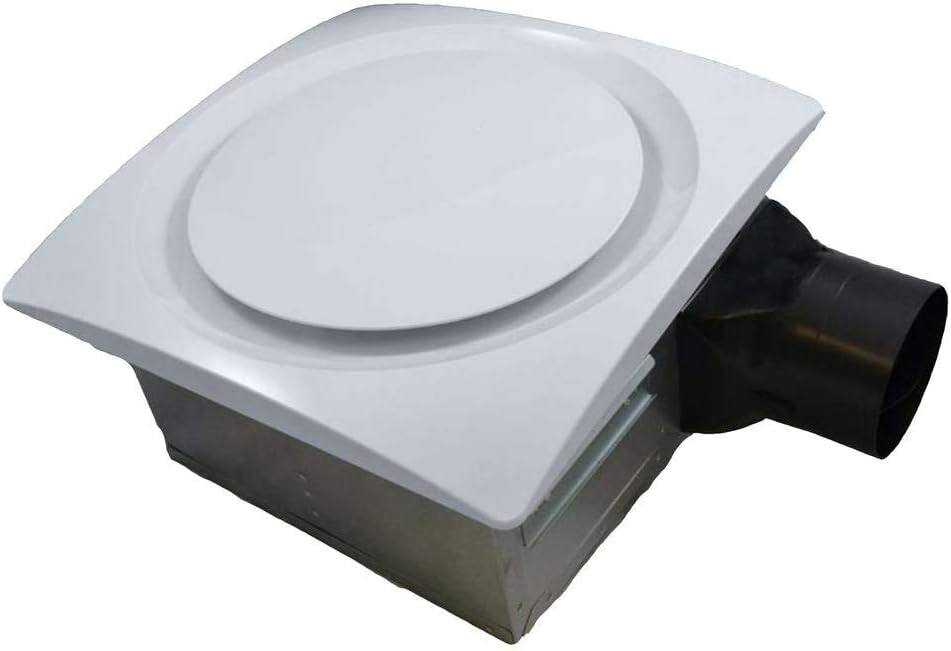 Aero Pure AP90-S G6 W Slim Fit Super Quiet 90 CFM Bathroom Ventilation Fan with White Grille