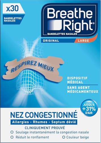 Breathe Right Original Nasenstrips Large, 30 Stück