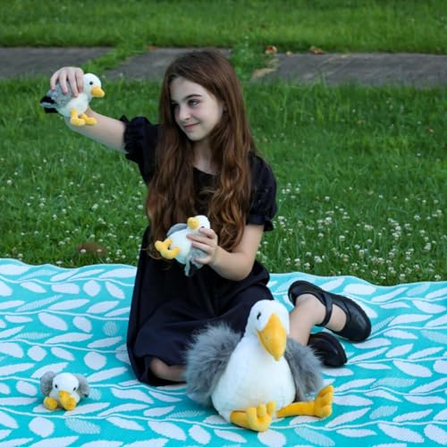 Image of MaoGoLan 4Pcs Seagull Stuffed Animal with Babies Inside,17.7 inch Mama Seagull Plush with Three Adorable Baby Plushies for Small Hand,Beach Plush Lover Gift for Kids,Boys,Girls