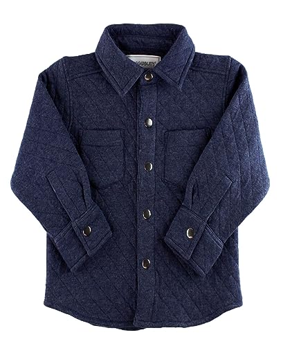 Image of RUGGEDBUTTS Boys Solid Cotton Long Sleeve Button Down Shirt with Button Tabs