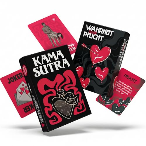 Wahrheit oder Pflicht & Kamasutra Karten für Paare, Sex Spiele, Erotische Spiele für Pärchen, Liebe Geschenk für Partner Kartenspiele, Sexspielzeug für Paare extrem Sex, Erotik Spiel Paar, Jahrestag