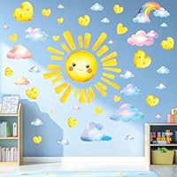 SHUCHING Astronauts Moon Wall Sticker Peel and Stick, Space Planets Wall Decal, Removable Vinyl Wall Decor Art Home Decoration for Living Room Bedroom Nursery Playroom