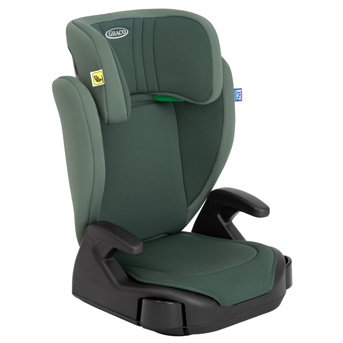 Graco Junior Maxi i-Size R129 Highback Booster car seat with cupholders, Suitable from 100-150cm (Approx. 3.5 to 12 Years), Hunter Fashion