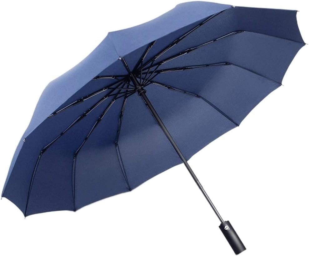 Portable Umbrella for Travel Windproof 12 Ribs Automatic Folding Umbrella Portable Rain & Sun Travel Umbrella with Umbrella Cover Umbrella Outdoor(Red)