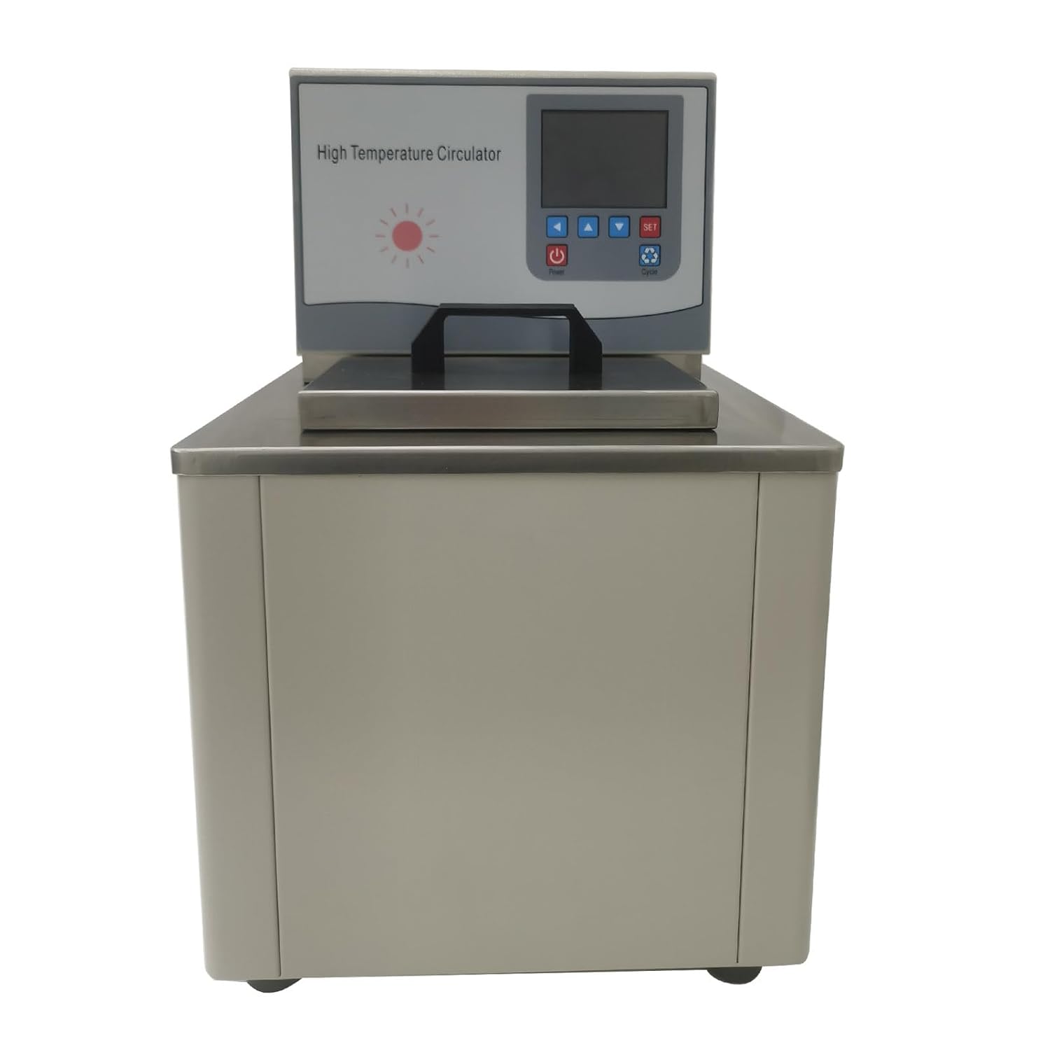 220V High-Temperature Thermostatic Oil/Water Circulating Bath with Dual Circulation,10L Digital Heater Circulator with Automatic Protection, 0-300°C, Precision Control