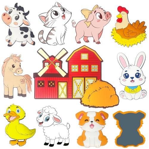 Cute Fridge Magnets for Toddlers 1-3, Large Size Refrigerator Magnets for Kids, Durbale Farm Animals Toddler Magnet Toys, Full Back Magnetic, Gift for Baby