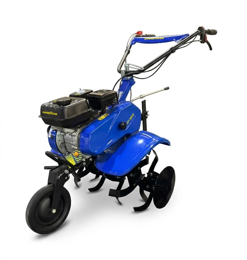 mm Goodyear - 7 HP 208cc Petrol Motor Hoe, Chain Drive, Adjustable