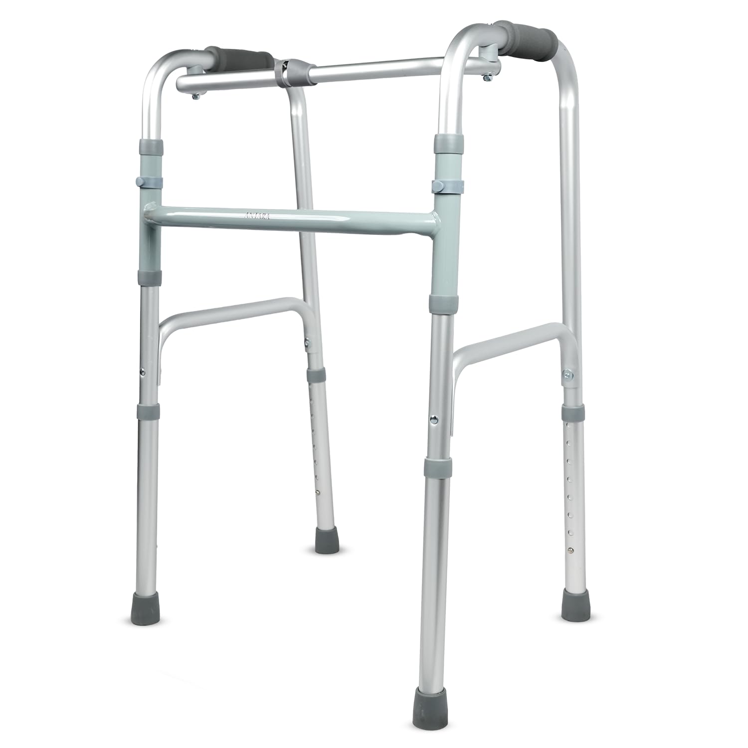 Antara AGEasy Walker for Senior Citizens | Adjustable Height Adult Walker for Patients | Lightweight & Sturdy Walking Stand for Old People | Foldable Walking Aid for Men & Women (Silver)-image-7