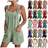 Rompers for Women 2025 Dressy Casual Jumpsuits Sexy Sleeveless One Piece Boho Jumpsuit Athletic Short Overalls Romper Beach Vacation Clothes Womens Rompers for Summer