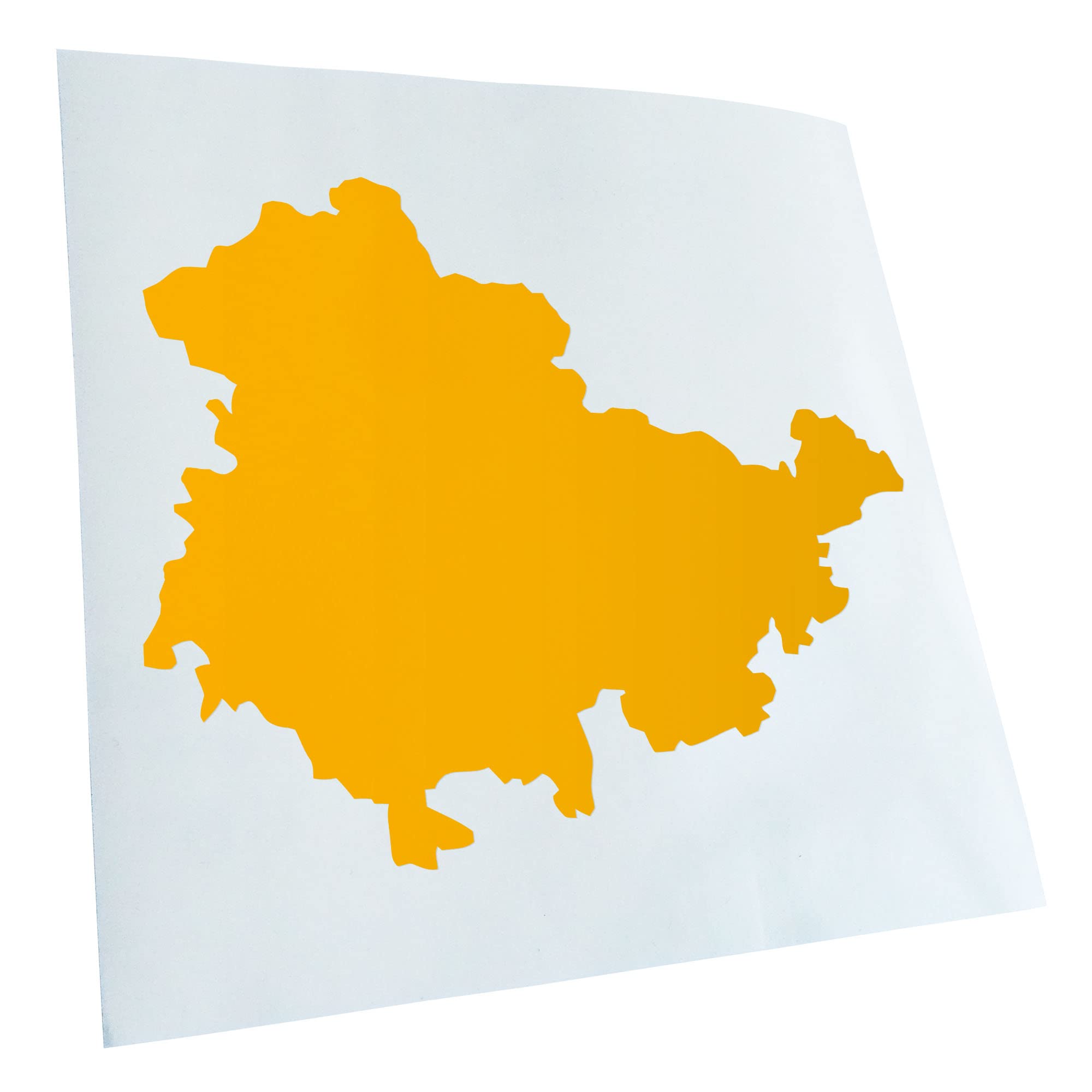 Kiwistar - Car Sticker - Yellow - 60 x 50 cm Thuringia Germany Silhouette - Rear Window Car Sticker Weatherproof for Car Truck Moped Truck - Sticker Exterior Self-Adhesive Tuning Accessories for