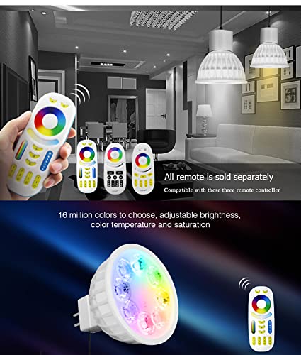 LGIDTECH FUT104 Miboxer 4W MR16 Led 2.4GHz Bulb Spotlight GU5.3 Socket AC/DC 12V RGB+CCT Color and Temperature Changeable Dimmable,But Single Bulb Wouldn't Work.Controller and Hub is Sold Separately - Image 3