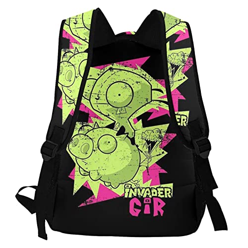 Casual Backpack Invader Cartoon_Zim Unisex High Capacity Students Schoolbag Travel Fashion Shoulders Bag3