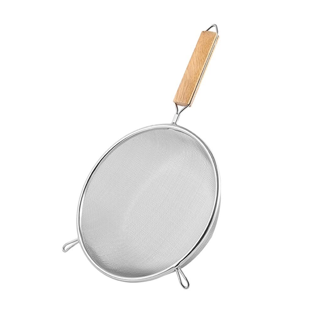 Skimmer de cocina Colador de malla fina Colador de alimentos Cuchara de comida Colador de cuchara grande Coladores de malla fina de acero inoxidable (Size : S)