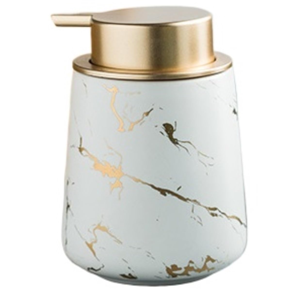 Dispenser Sapone Ricaricabile Dispenser Di Sapone In Ceramica Per Bagno, Cucina, Ufficio, Bottiglia Liquida Con Pompa Dosatore Liquido(White)