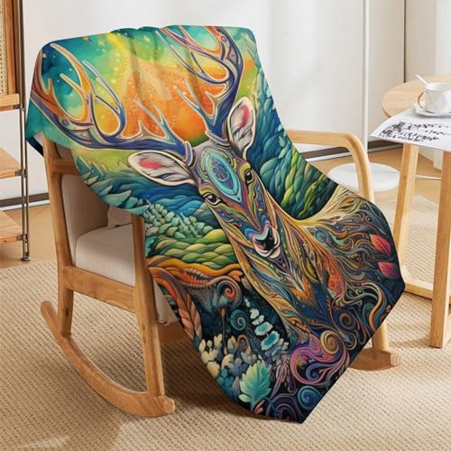 Couverture cerf pour des soirées cocooning chaleureuses sur le canapé - 8