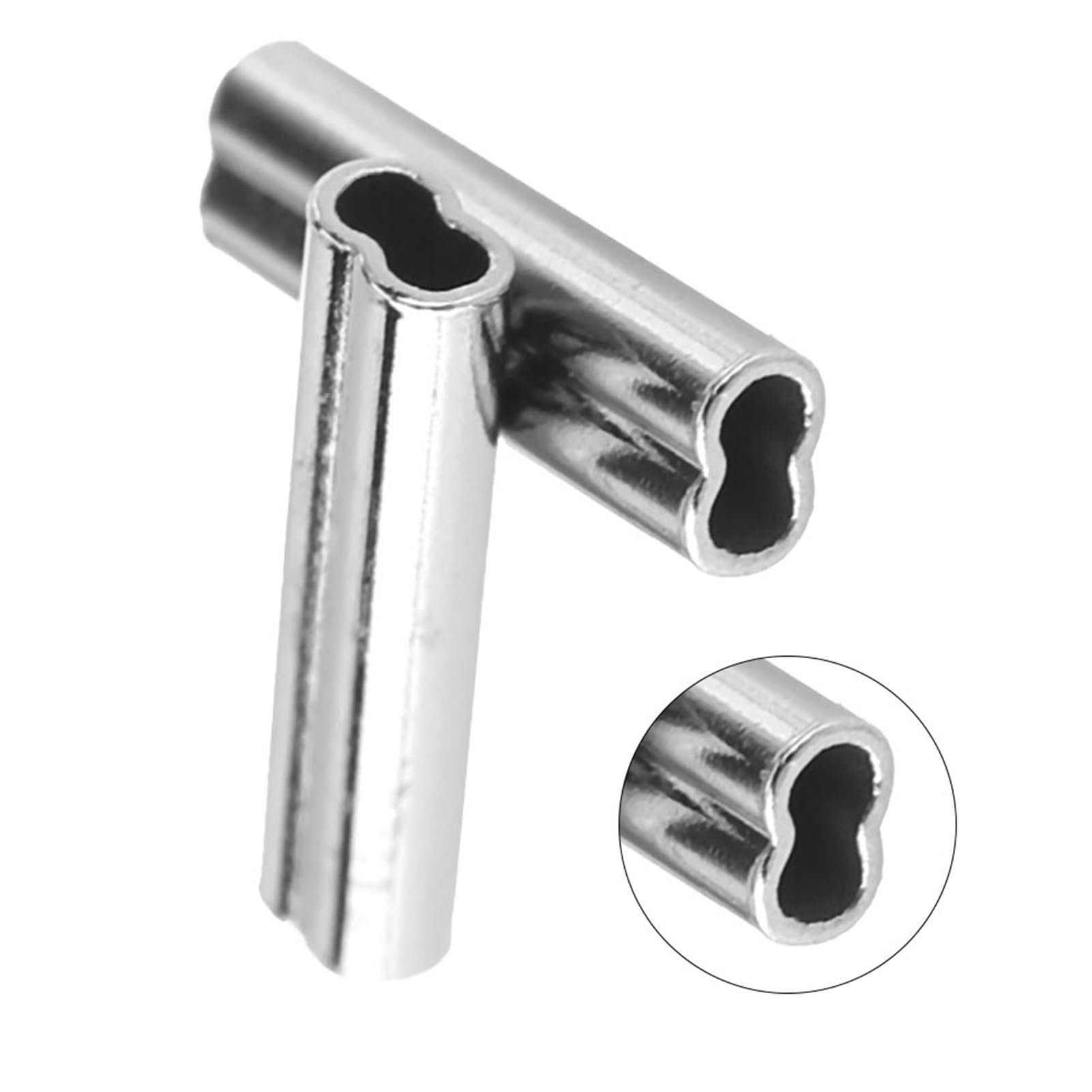 Drum Crimp Kit, 100Pcs 6 Sizes Drum Crimp, Fishing Crimps for Mono Wire Leader (1.0mm*10mm)