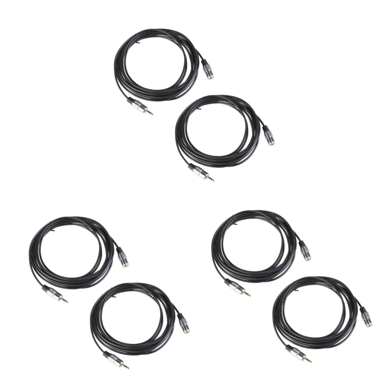 BESTonZON 6pièces Câble Audio Stéréo Prolongateur vers Femelle Aluminium Rallonge pour Écouteurs Mètres Lot
