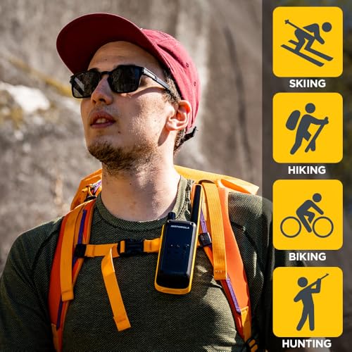 Motorola T470 Talkabout Two Way Radios, Long Range Emergency Rechargeable Waterproof Walkie Talkies 22 Channel, 35 Mile outdoor Black Yellow, 2 Pack - Image 3