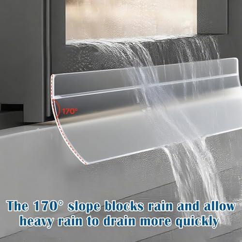 Burletes autoadhesivos para ventanas transparentes, kit de 5 piezas de 35 mm con deflector 5