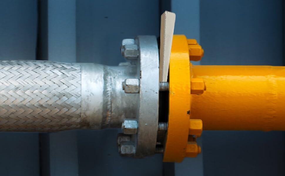 Miniatura 7 de Bueyfolt Cuña de brida de 12" x 34" x 4", herramienta de soldadura de cuña de brida de metal chapado en zinc, cuña de soldadura fuerte, a prueba de