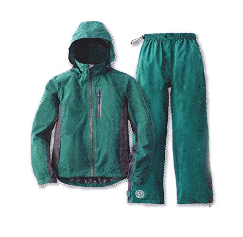 [リプナー] LIPNER ストレッチレインスーツ トリガー（透湿性5000g/㎡24h、耐水性10000mm）2WAYストレッチスーツ 自転車用レインスーツ 28662 (M, ターコイズ) 1枚目