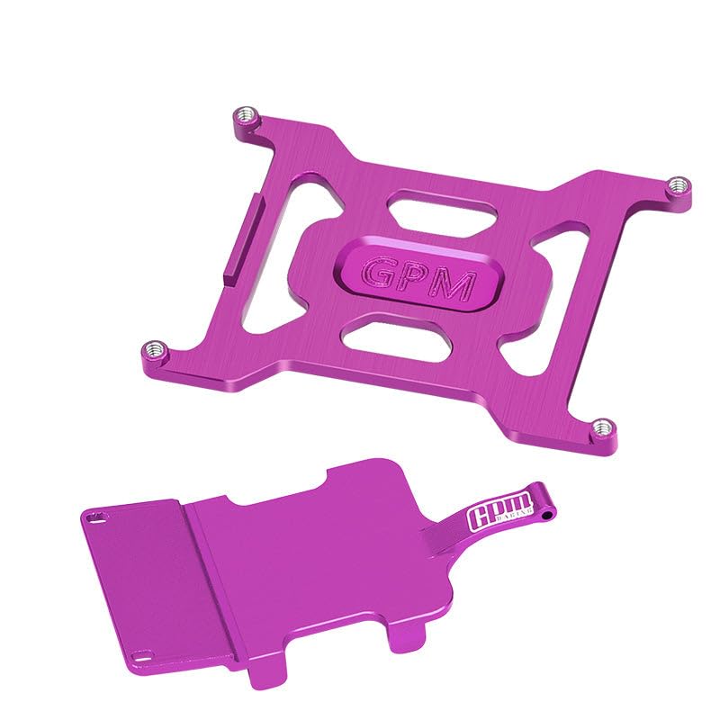 GPM Aluminium 7075 Alloy Battery Holder & Electronics And Receiver Mounting Plate For LOSI 1/24 Micro-B 2WD Buggy RTR-LOS00007 Upgrades - Purple