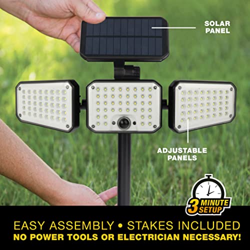 Bell+Howell Bionic Flood Light Max, 500 Lumen Motion Sensor Outdoor Lights Led Flood Light Outdoor Motion Sensor Light, Solar Motion Sensor Light Outdoor Waterproof, 360° Security Lights As Seen On Tv #TOP4