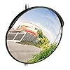 Relaxdays Specchio Convesso 60 cm, Resistente alle Intemperie, Infrangibile, per Esterni & Interni, incl. Supporto, Nero