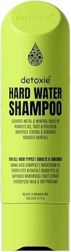 Detoxie Hard Water Shampoo 200 ml | Adults & Children | Cleanses Metal, Mineral & Pollution Build-up | Reduces Hairfall | ...