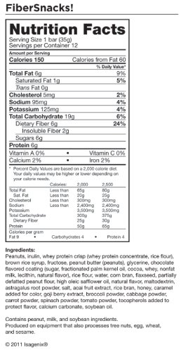 Isagenix NA Cks Peanut Chocolate Chew 12 Bars- 14.76 Oz thumb #1