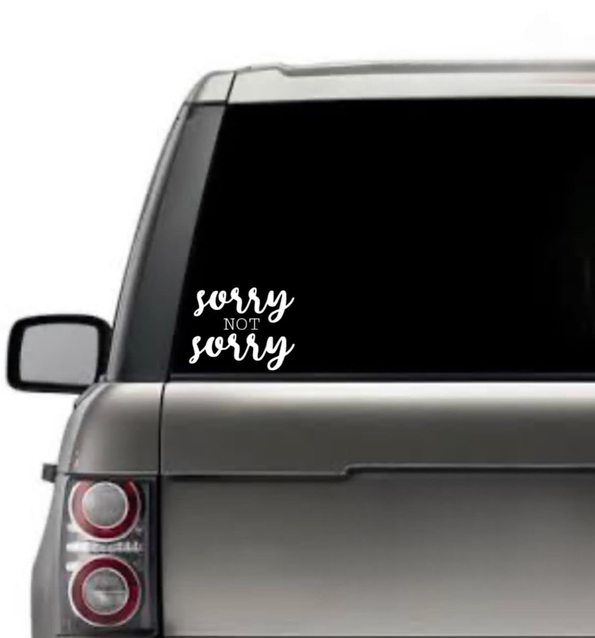 Sorry Not Sorry Sarcasm Humor Funny Ego Quote Window Laptop Vinyl Decal Decor Mirror Wall Bathroom Bumper Stickers for Car 5.5" Inch