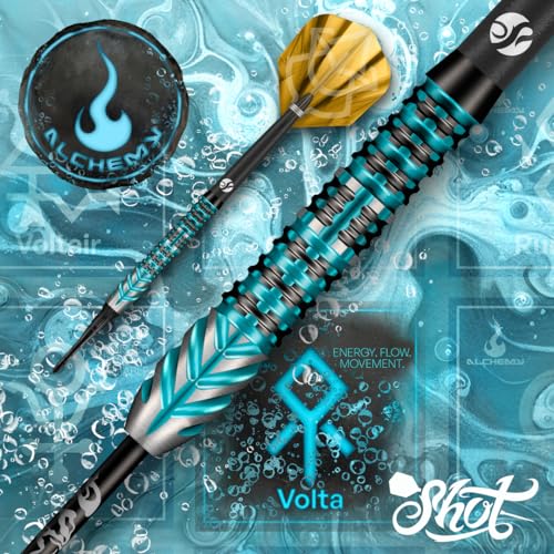 Shot! Alchemy Volta Soft Tip Dart Set-90% Tungsten Barrels Tungsten Barrels Handcrafted Professional Dart Set & Flights Made in New Zealand, Plastic Tip Darts for Electronic Dartboard by Shot! - Image 4