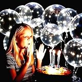 10 Packungen LED-Bobo-Luftballons, klare leuchtende Luftballons,...