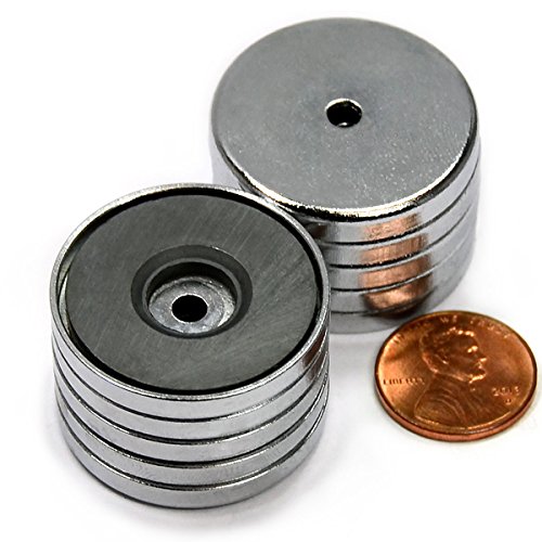 CMS Magnetics® Round Base Magnet RB30 1.26" Diameter Cup Magnets- 100 Count