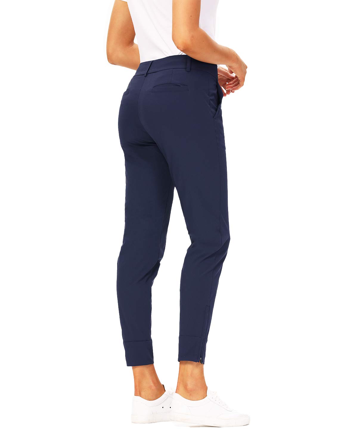 Hiverlay Damen-Golfhose, schnelltrocknend, schmal, leicht, mit geradem Knöchel, auch zum Wandern oder für den Alltag