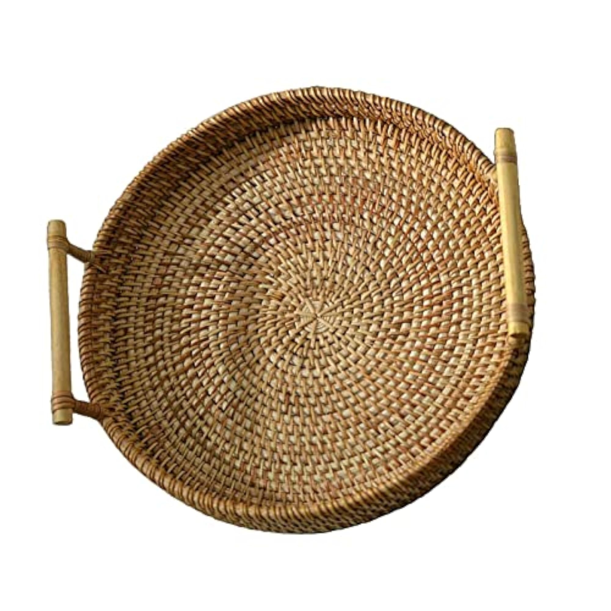 Handwoven Bread Basket Wicker Storage Tray