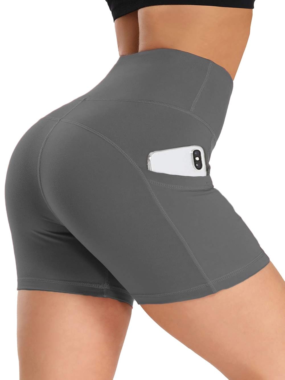 Buy Opuntia Biker Shorts for Women with Pockets - 8/4 High Waisted  Compression Workout Shorts for Exercise Yoga Running Cycling at Amazon.in