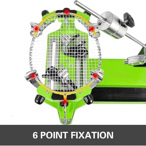 Incordatrice professionale per racchetta da tennis e squash con fissaggio a 6 punti e rotazione a 360° per una corretta corda