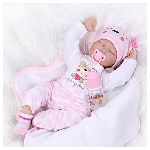 Reborn Baby Dolls 22" Cute Realistic Soft Silicone Vinyl Dolls Newborn Baby Dolls with Clothes